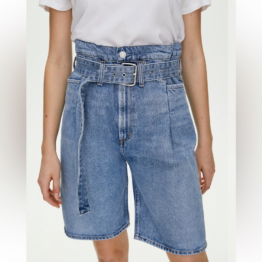NWOT ARITZIA Agolde Reworked 90s Revival Short Size 26 No Belt Organic Cotton
